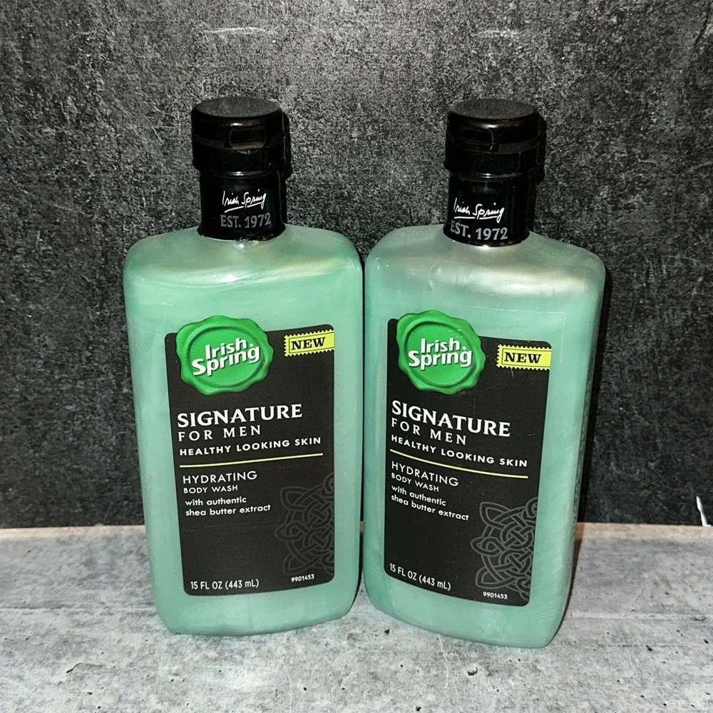 2 Lot Irish Spring Signature for Men Hydrating Body Wash 15 oz. RARE